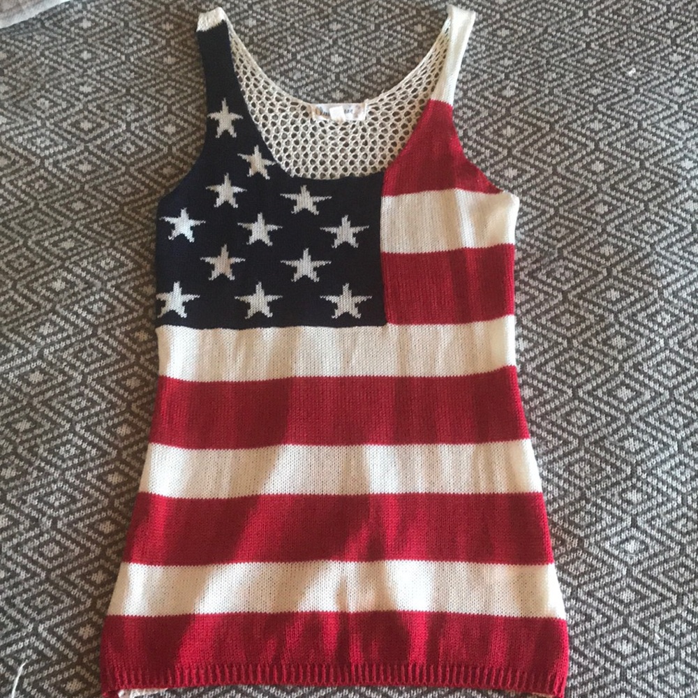 ❤️NWOT Patriotic Knit Tank Top❤️
